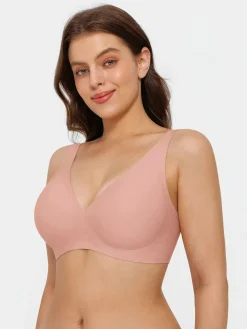 Seamless Wireless Jelly Leopard Contour Minimizer Support Bra