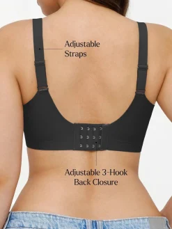 Seamless Wireless Ruched Comfort Minimizer Bra