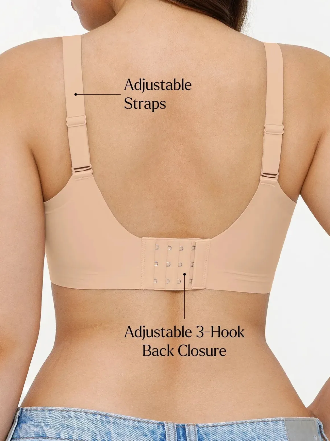 Seamless Wireless Ruched Comfort Minimizer Bra