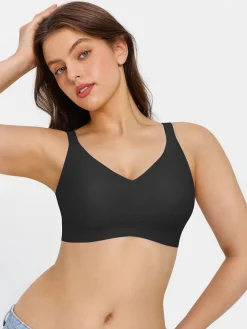 Seamless Wireless Ruched Comfort Minimizer Bra