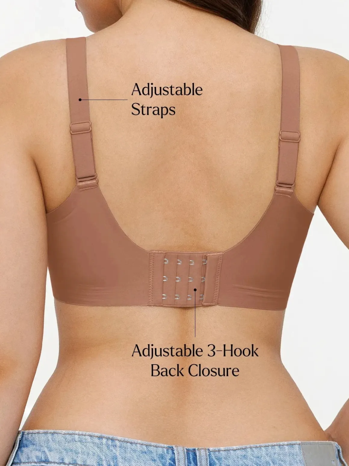Seamless Wireless Ruched Comfort Minimizer Bra