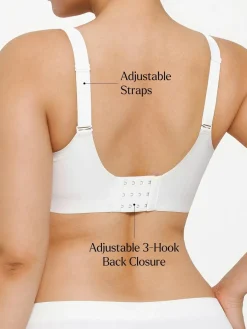 Seamless Wireless Ruched Comfort Minimizer Bra