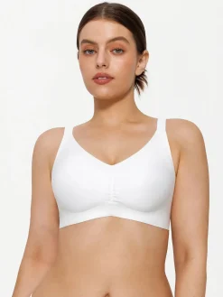 Seamless Wireless Ruched Comfort Minimizer Bra