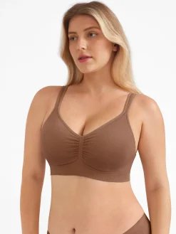 Seamless Wireless Wide-Strap Everyday Bra