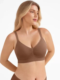 Seamless Wireless Wide-Strap Everyday Bra