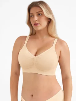 Seamless Wireless Wide-Strap Everyday Bra