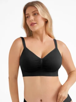 Seamless Wireless Wide-Strap Everyday Bra