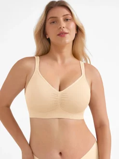 Seamless Wireless Wide-Strap Everyday Bra