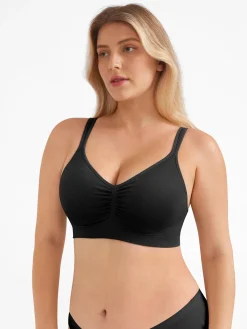Seamless Wireless Wide-Strap Everyday Bra