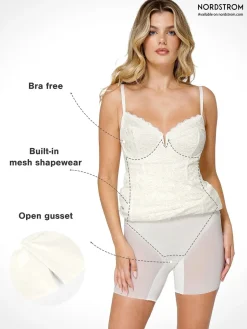 Shapewear All-Lace Hourglass Corset Side Slit Midi Dress