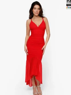 Shapewear Bluetag Cooling Ruched Mesh Bodycon Maxi Dress