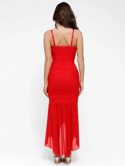 Shapewear Bluetag Cooling Ruched Mesh Bodycon Maxi Dress