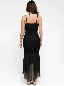 Shapewear Bluetag Cooling Ruched Mesh Bodycon Maxi Dress