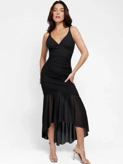 Shapewear Bluetag Cooling Ruched Mesh Bodycon Maxi Dress