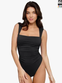 Shapewear Bluetag Ruched Square Neck Sculpting Bodysuit