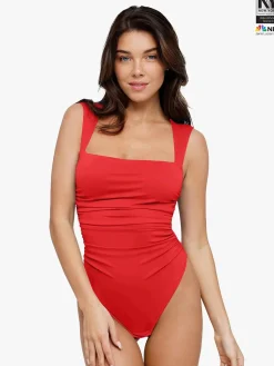 Shapewear Bluetag Ruched Square Neck Sculpting Bodysuit