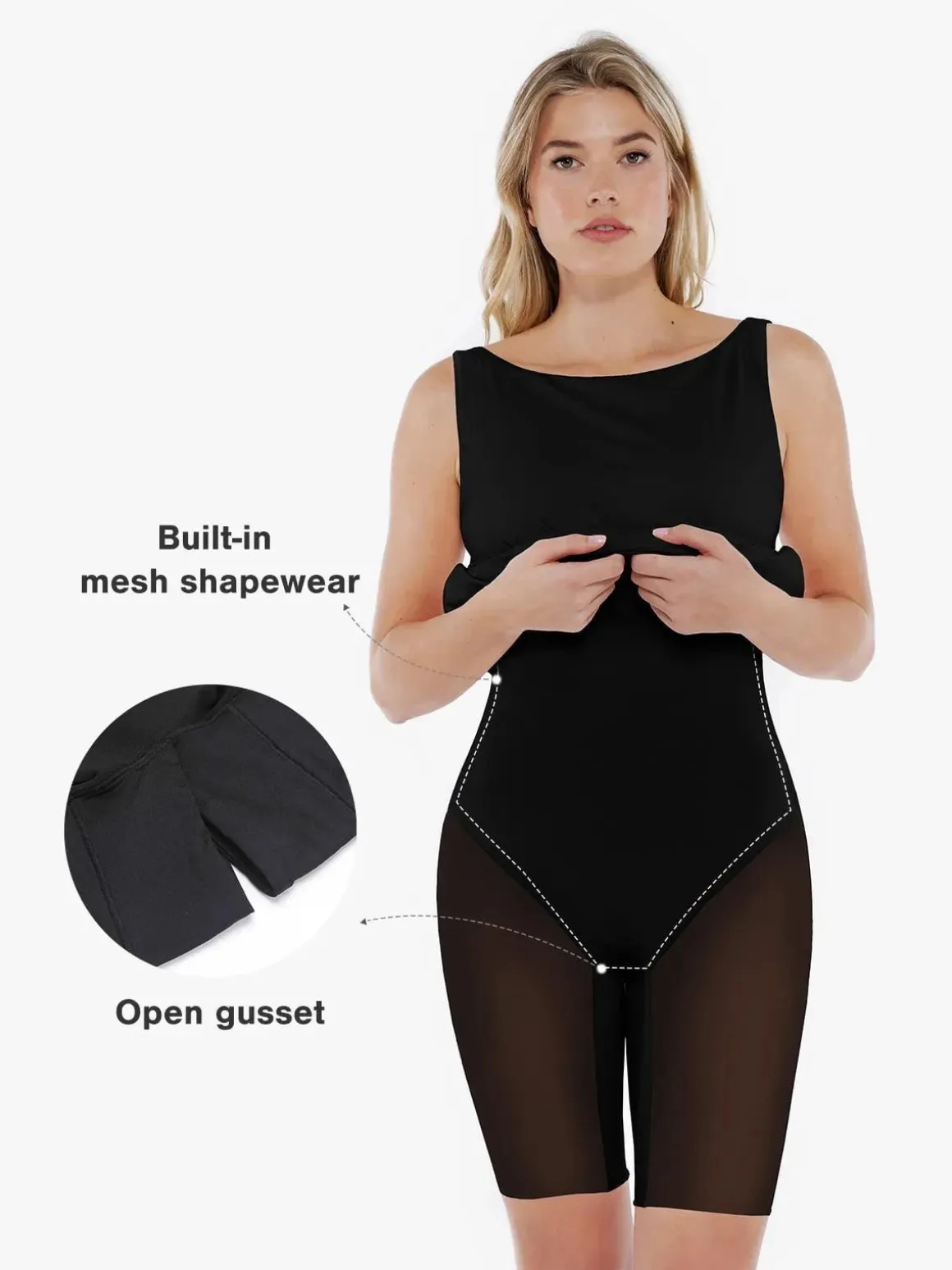 Shapewear Boatneck Draped Sculpting Maxi Dress
