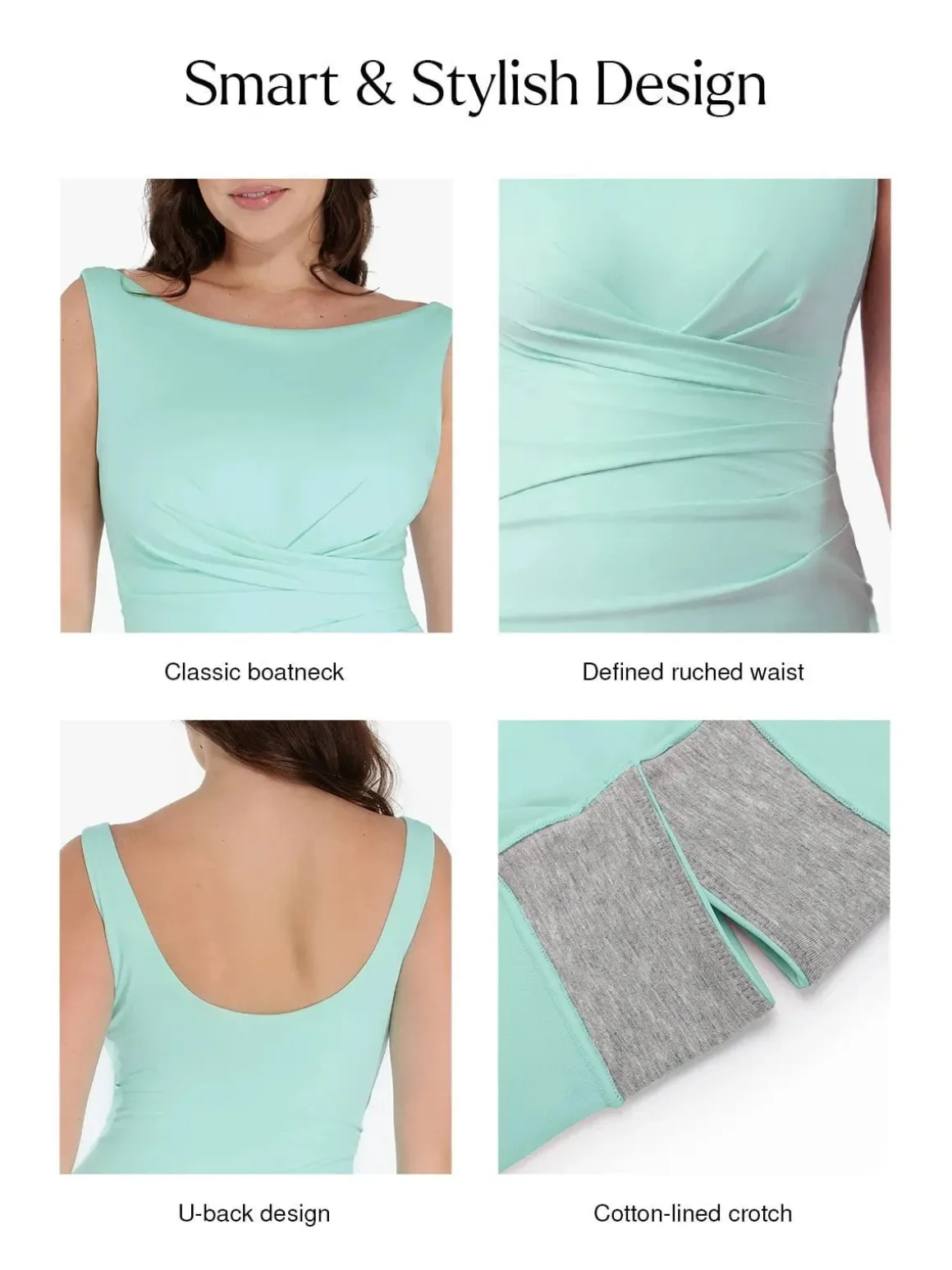 Shapewear Boatneck Draped Sculpting Maxi Dress