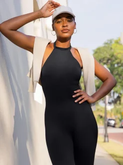 Shapewear Body-Sculpting Halter Neck Jumpsuit