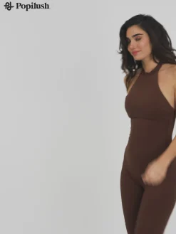 Shapewear Body-Sculpting Halter Neck Jumpsuit