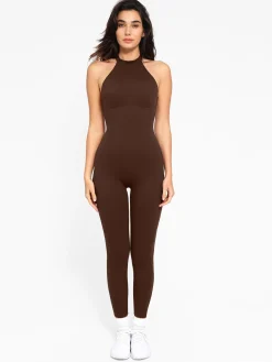 Shapewear Body-Sculpting Halter Neck Jumpsuit