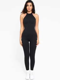 Shapewear Body-Sculpting Halter Neck Jumpsuit