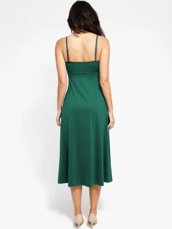 Shapewear Built-In Sculpting A-Line Midi Slip Dress