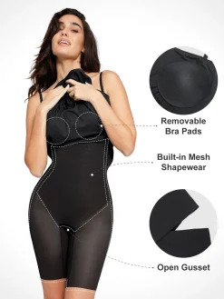 Shapewear Built-In Sculpting A-Line Midi Slip Dress