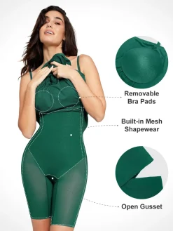 Shapewear Built-In Sculpting A-Line Midi Slip Dress