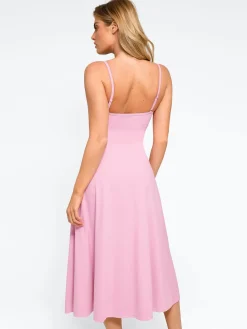 Shapewear Built-In Sculpting A-Line Midi Slip Dress