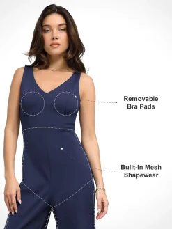 Shapewear Built-In Sculpting Midi Dress or Jumpsuit
