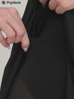 Shapewear Built-In Tummy Control A-Line Midi Dresses