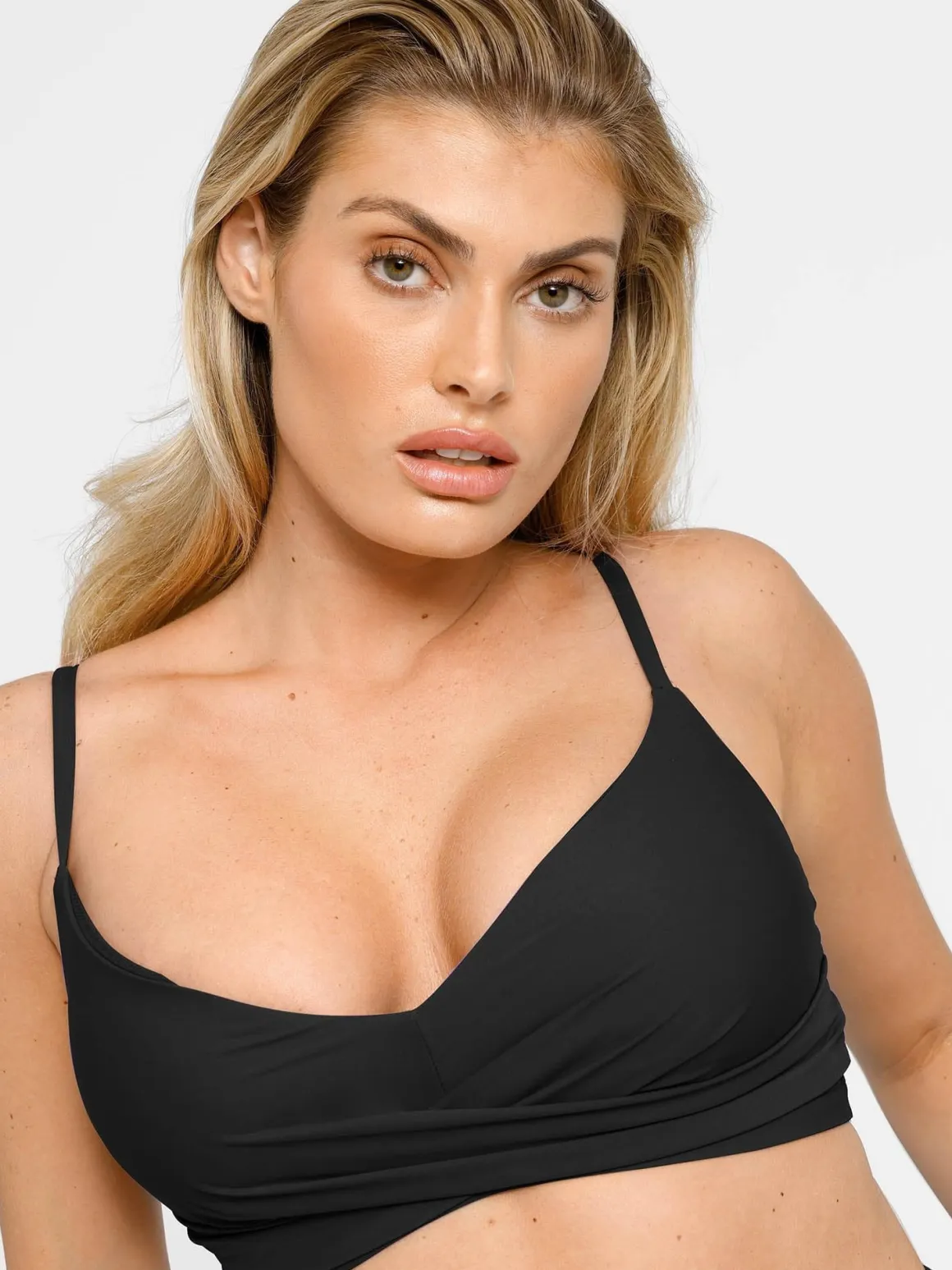 Shapewear Bust-Enhancing Draped Bikini Top
