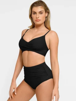 Shapewear Bust-Enhancing Draped Bikini Top