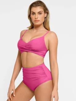 Shapewear Bust-Enhancing Draped Bikini Top