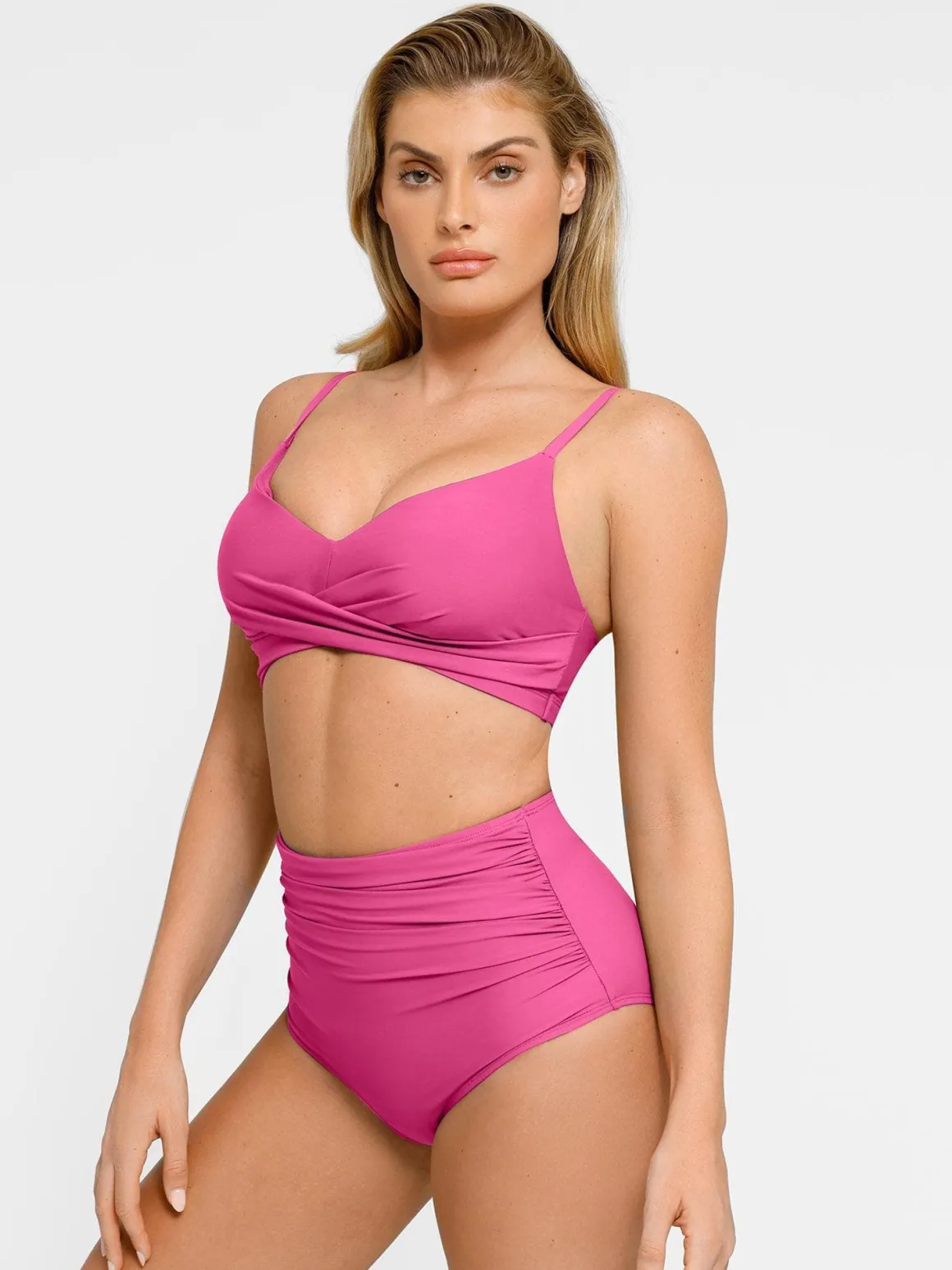 Shapewear Bust-Enhancing Draped Bikini Top