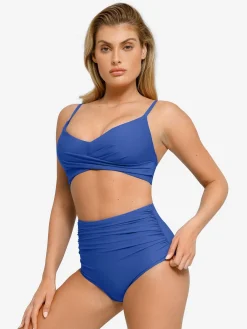 Shapewear Bust-Enhancing Draped Bikini Top
