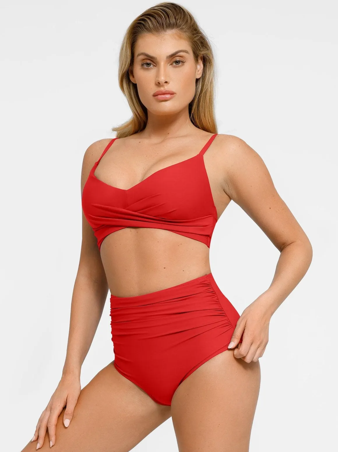 Shapewear Bust-Enhancing Draped Bikini Top