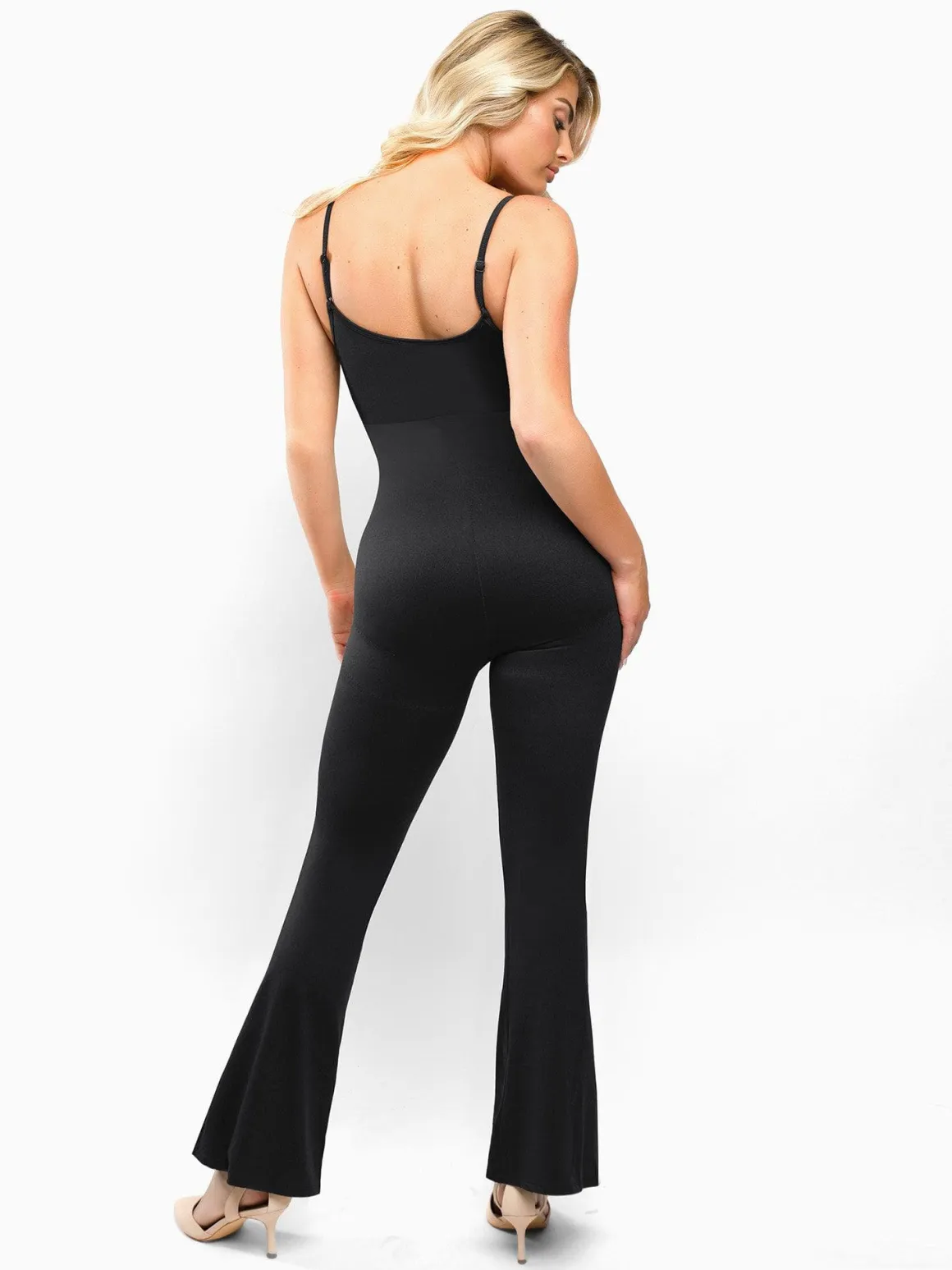 Shapewear Butt Lift Flare Leg Strappy Jumpsuit