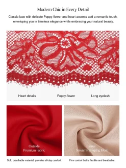 Shapewear Cap Sleeve Slimming Lace Cup Bodysuit