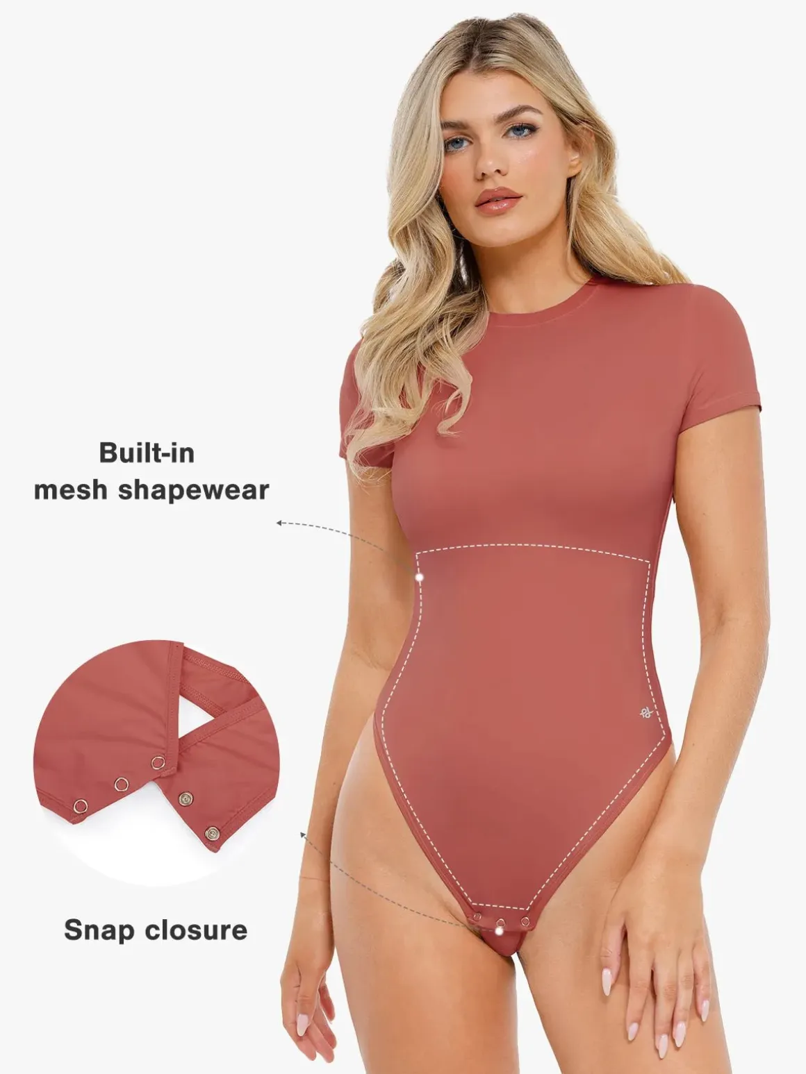 Shapewear Cloudsense Short Sleeve Crew-Neck Bodysuit