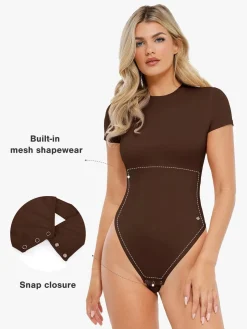 Shapewear Cloudsense Short Sleeve Crew-Neck Bodysuit