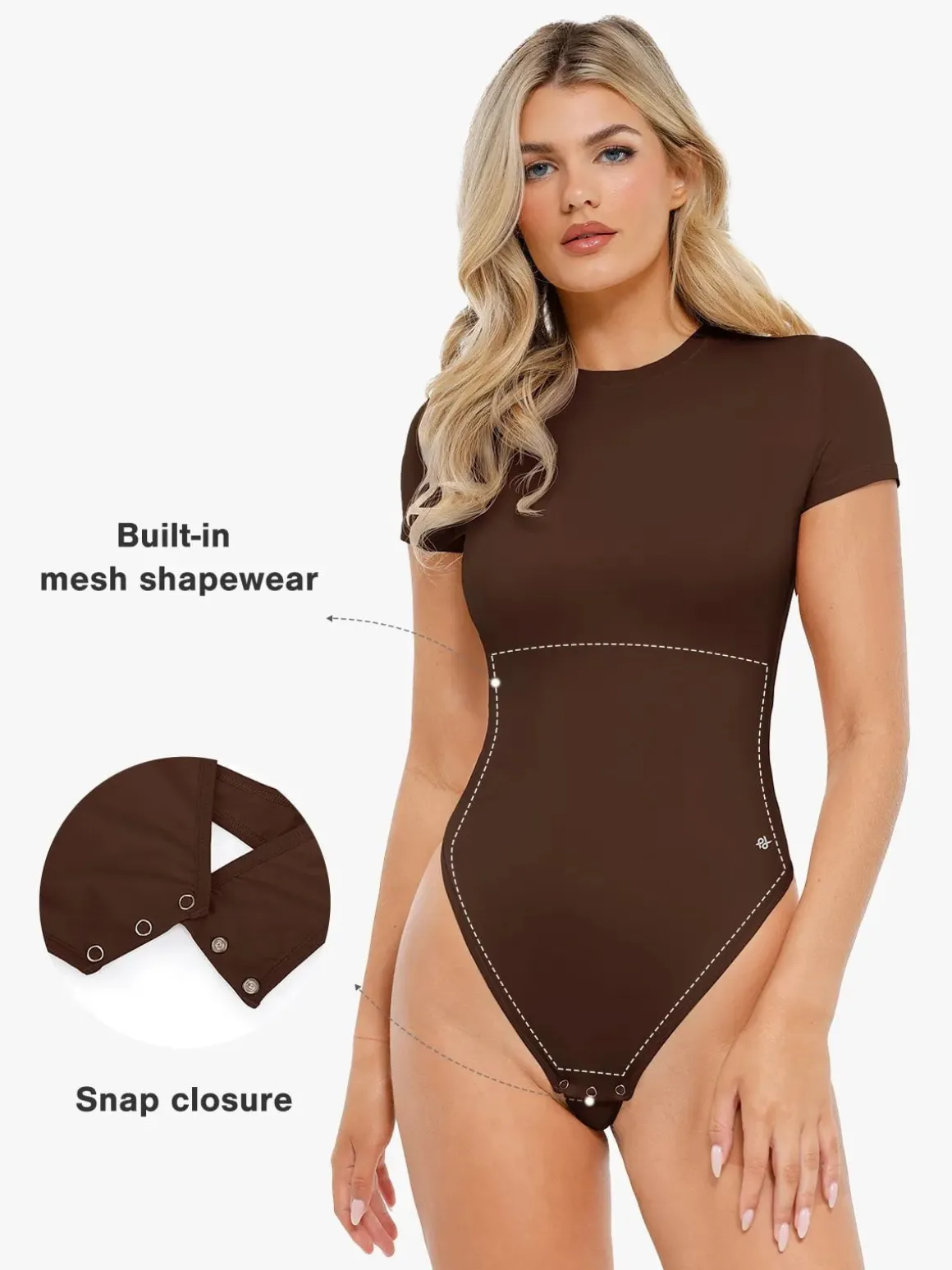 Shapewear Cloudsense Short Sleeve Crew-Neck Bodysuit