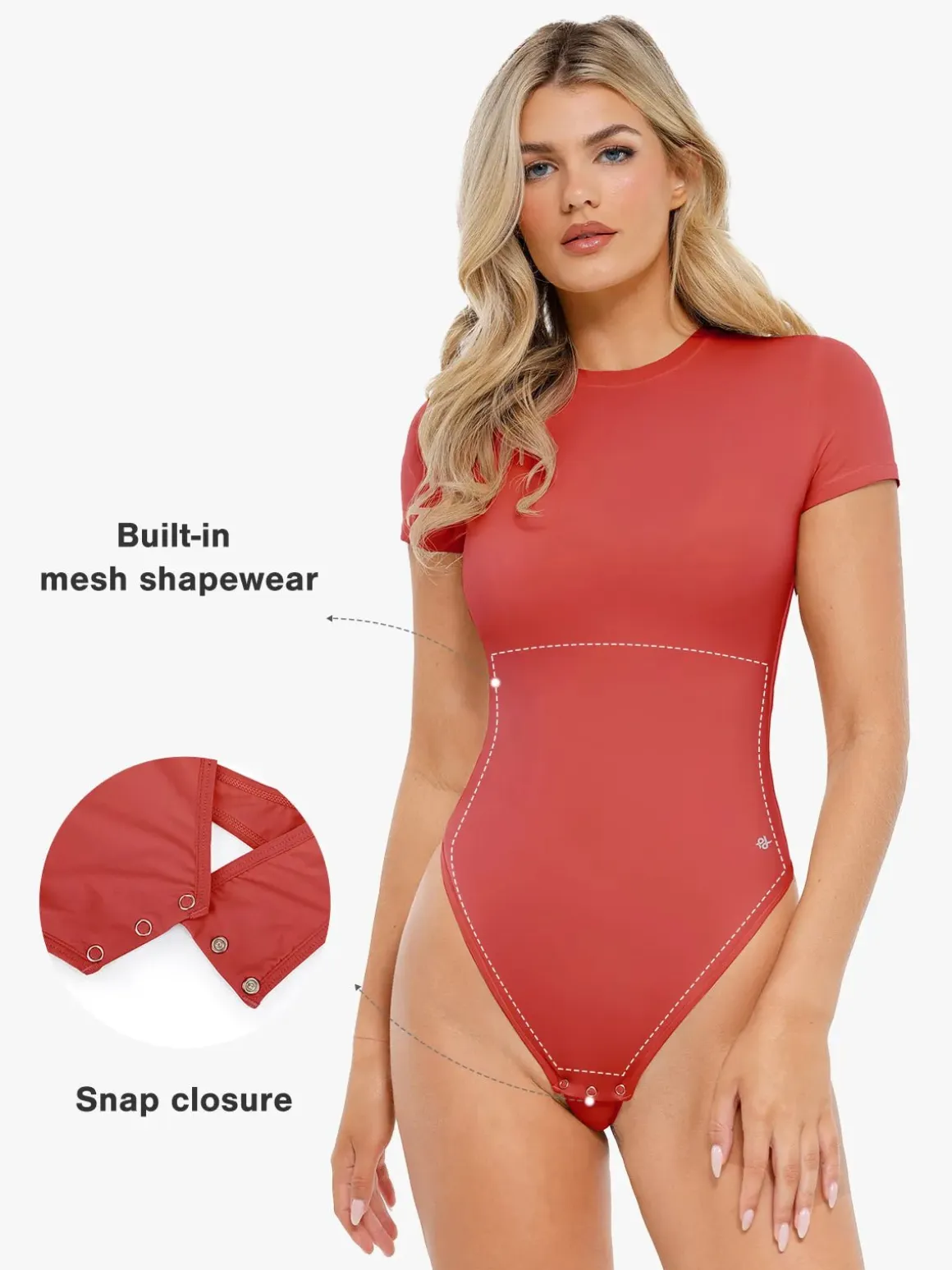 Shapewear Cloudsense Short Sleeve Crew-Neck Bodysuit