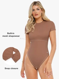 Shapewear Cloudsense Short Sleeve Crew-Neck Bodysuit