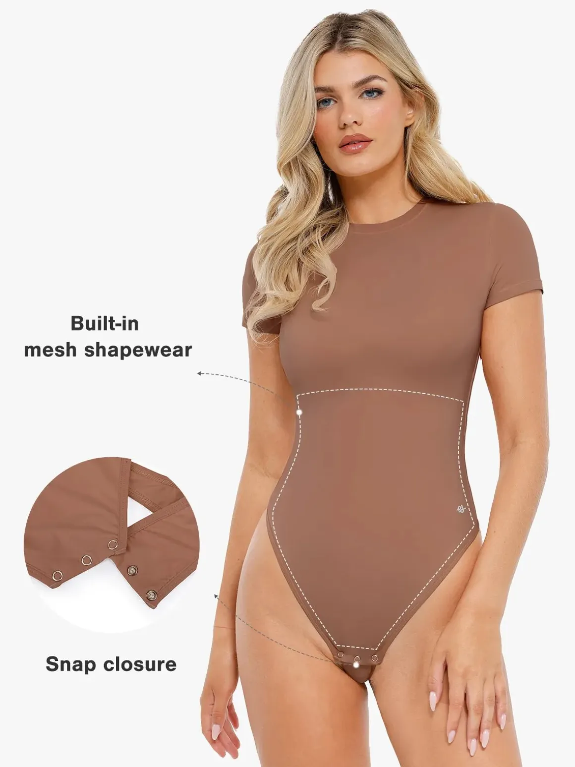 Shapewear Cloudsense Short Sleeve Crew-Neck Bodysuit