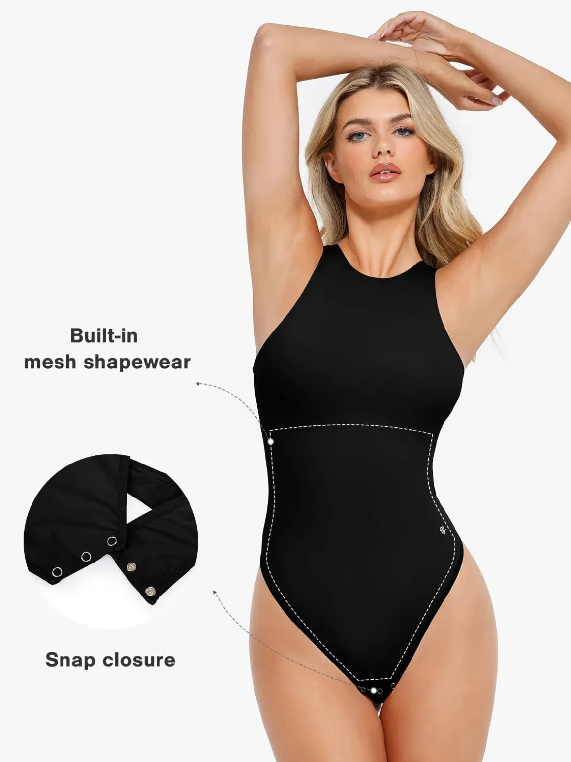 Shapewear Cloudsense Sleeveless Cutaway Round Neck Bodysuit