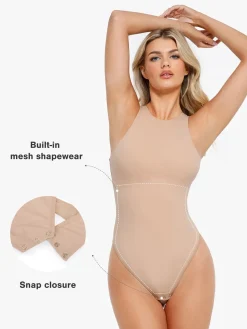 Shapewear Cloudsense Sleeveless Cutaway Round Neck Bodysuit