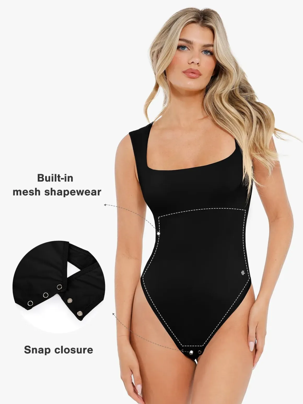 Shapewear Cloudsense Sleeveless Square Neck Bodysuit