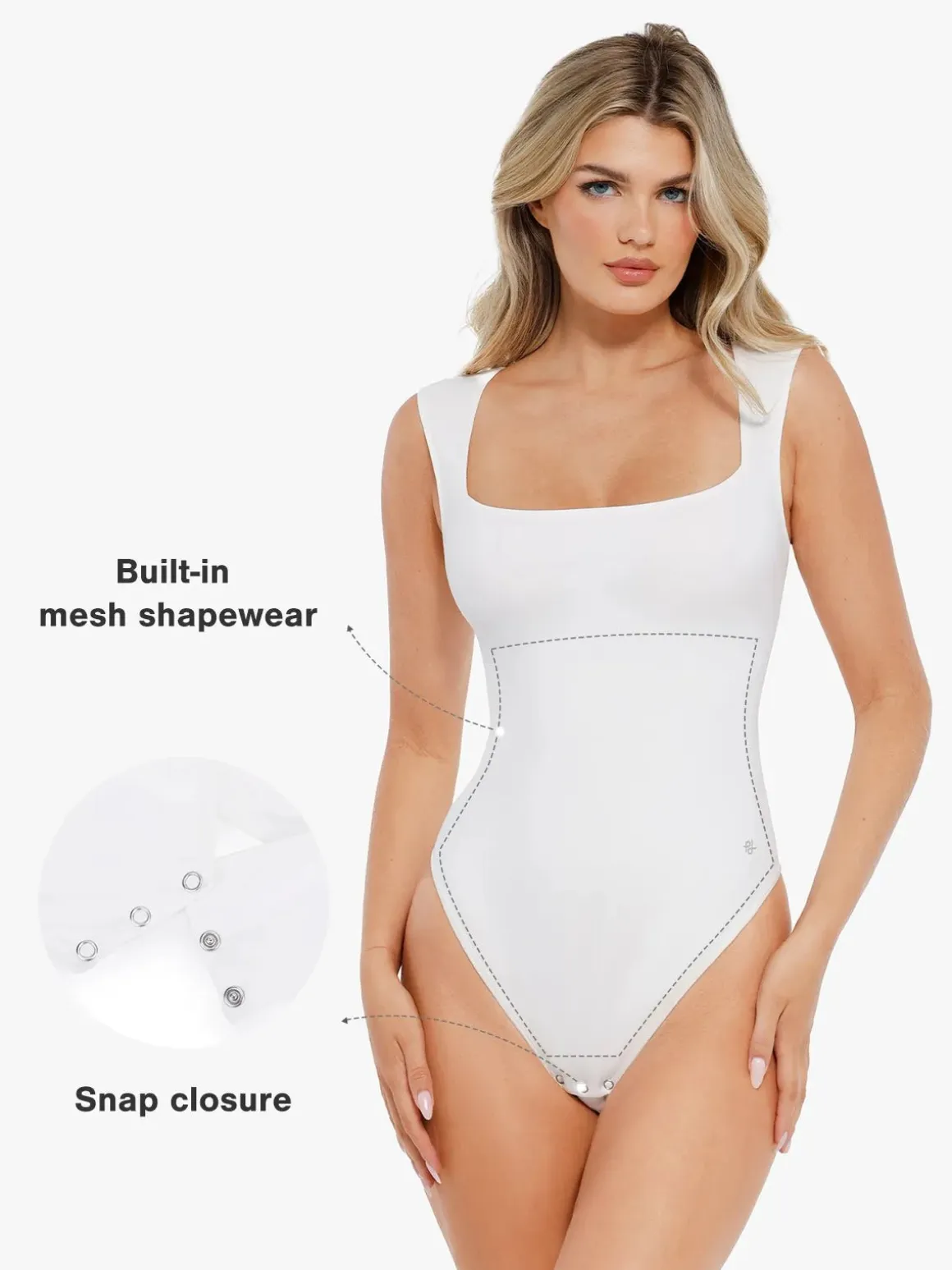 Shapewear Cloudsense Sleeveless Square Neck Bodysuit